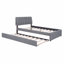 Lit plateforme tapissier avec lit gigogne double Teddy-617074061