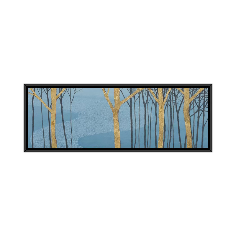 Katonah ii, impression sur toile tendue, H 12 po x l 36 po x P 1,5 po, Papier avec cadre noir