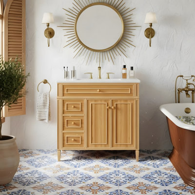 Meuble-lavabo 36 po avec tiroir rabattable et lavabo