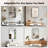 24"x35" Vintage Rectangle Medicine Cabinet with Mirror, Wall Mounted Bathroom Storage with Recessed/Surface Mount Options, Black Metal Frame-717056302-717056303