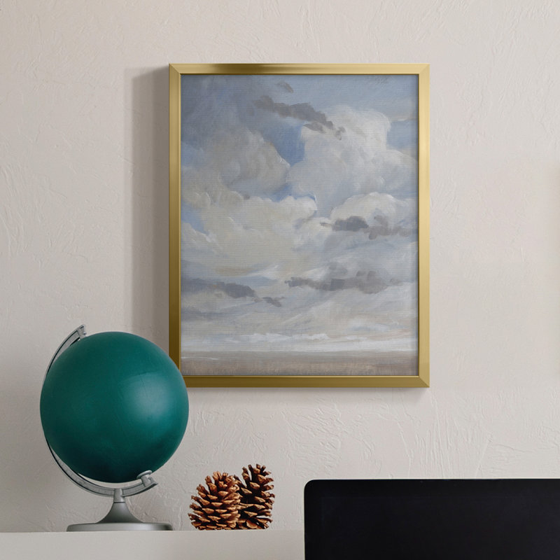 Bleu ciel I - Toile encadrée de qualité supérieure - prête à être accrochée