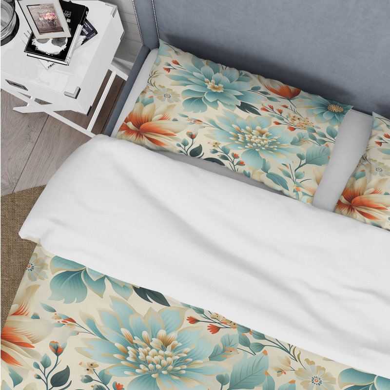 Ensemble de housse de couette Vintage Blue Minimalisme, Housse de couette pour très grand lit et 2 très