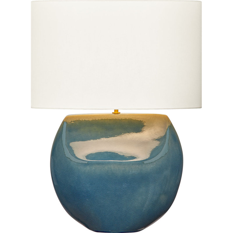 Pente 27 Table Lamp, Deep Ocean Crackle
