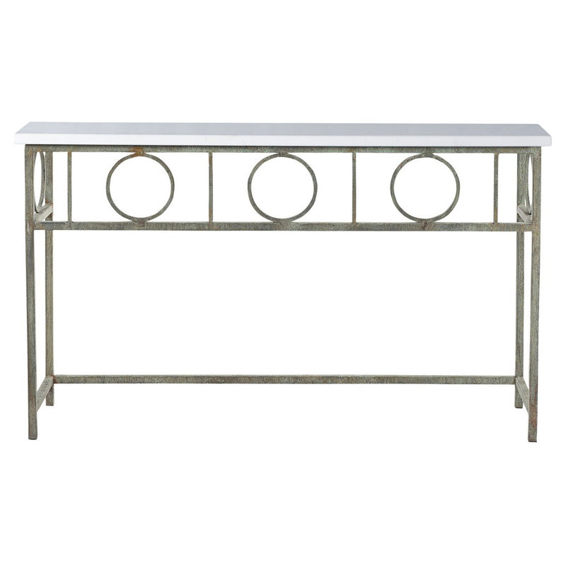 Hampton Console Table, Carrera Marble, Deep Ocean