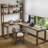 Light-walnut L-Shaped Solid Wood desk-344426718-344426717