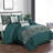 7 Piece Paisley Embroidered  Comforter Set-99143542-99143540