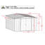 10x14 Classic Steel Storage Shed Eggshell