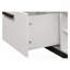 Table basse en faux marbre avec base noire
