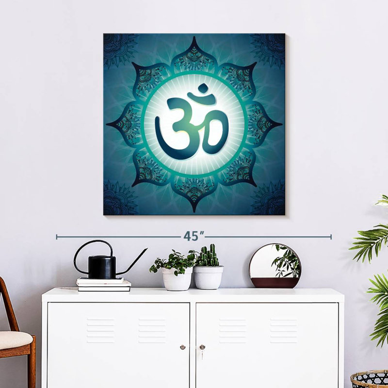 Symbole du javetta Lotus Mandala Om, H 30 po x l 30 po