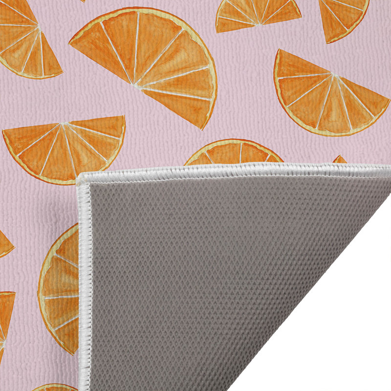 Paillasson Summer Oranges, Rose, L 34 po x L 21 po