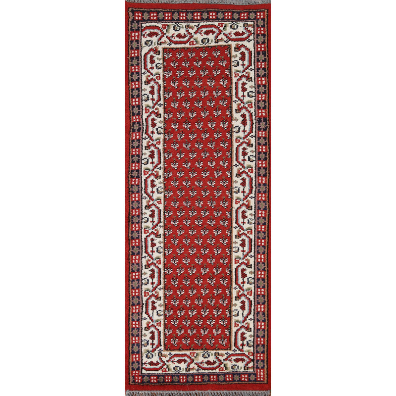 One-of-a-Kind Runner 2'4" X 6'3" New Age Runner Wool Area Rug in Red