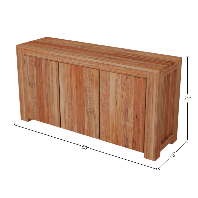 Table buffet de 60 po de largeur, Brun clair
