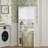 Over-The-Toilet Storage Cabinet with Adjustable Shelf, Bathroom Space Saver with Double Doors and Open Shelves, Freestanding Toilet Organizer Rack for Bathroom Storage – White