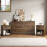 Ensemble de chambre à coucher 3 pièces, commode 6 tiroirs et tables de chevet