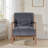 Scandinavian Lounge Chair - Corduroy Upholstery with Solid Wood Frame, Modern Minimalist Armchair-141022352