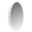 Miroir rond Santosh blanc brillant festonné-449789077