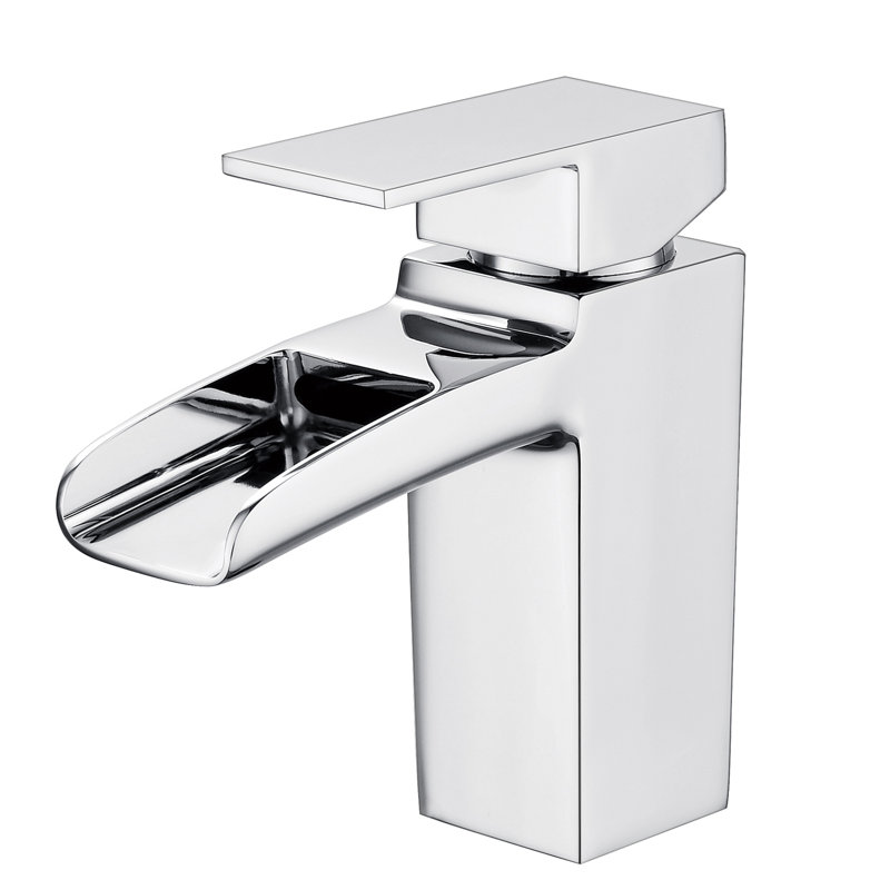 Robinet de lavabo de salle de bain à poignée simple Topcraft, Chrome chrome