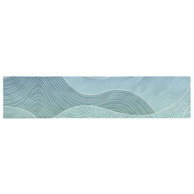 Avicia Hand Drawn Waves Table Runner