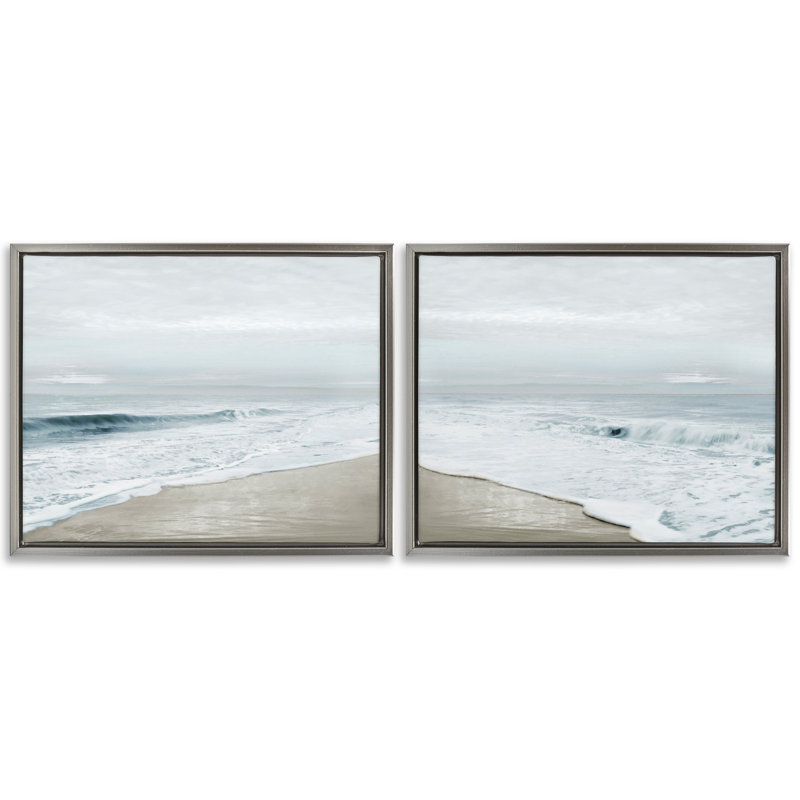 Ensemble de 2 cadres flottants Morning Bliss Coastline, par Natalie Carpentieri, H 17 po x l 21 po