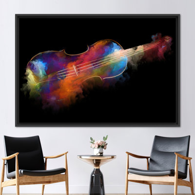 Abstract Violin Themed Canvas Art Perfect for Music Room Decor and Musician Gifts
