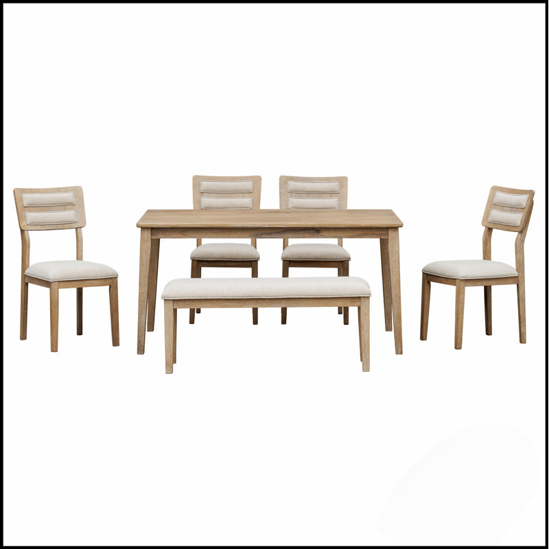 Modern Artificial Stone White Dining Table With Black Metal Legs, Seats 6 For Contemporary Spaces, Natural Wood Wash