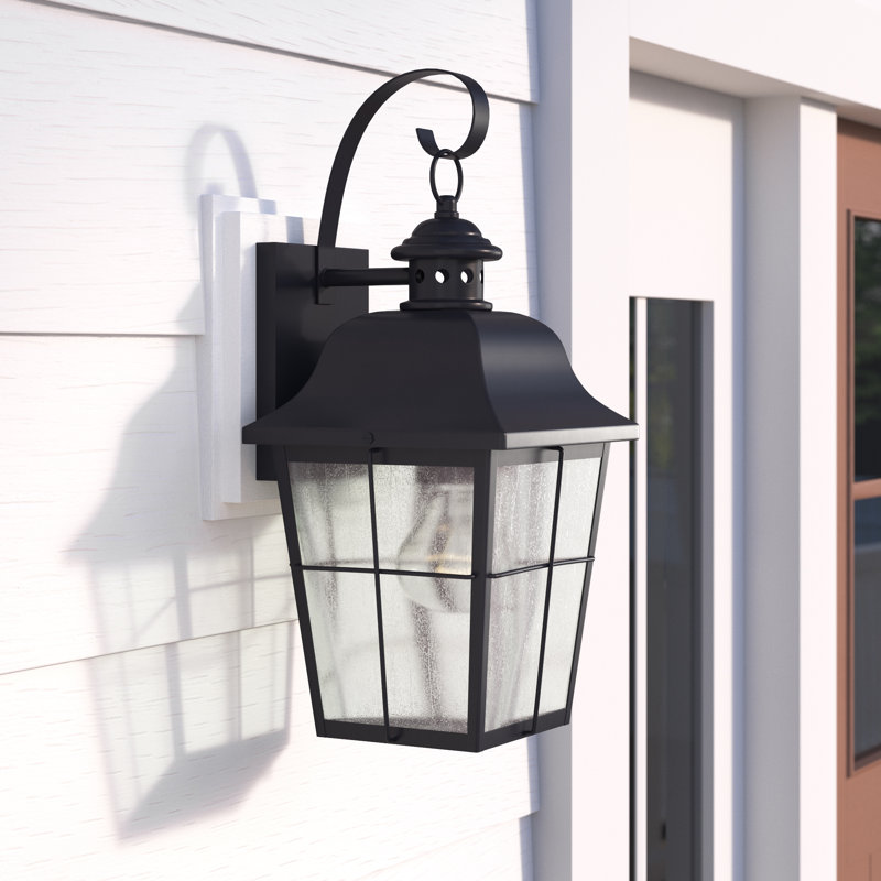 Merton Steel Wall Light, Mystic Black