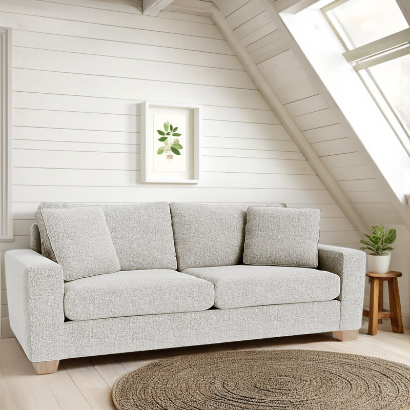 Anastase Upholstered 87'' Sleeper Sofa, Unfinished, Giovanna Moondust