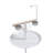 Bird Stand with Wheels (Natural Wood,White)