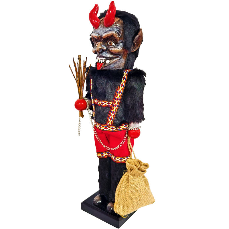 14” Krampus with Lederhosen Nutcracker