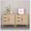 Commode moderne en bois de rotin avec tiroirs spacieux et tablette réglable pour un rangement polyvalent dans n'importe quelle pièce