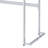 Tigress White Printed Faux Marble Top  Chrome Finish Writing Desk