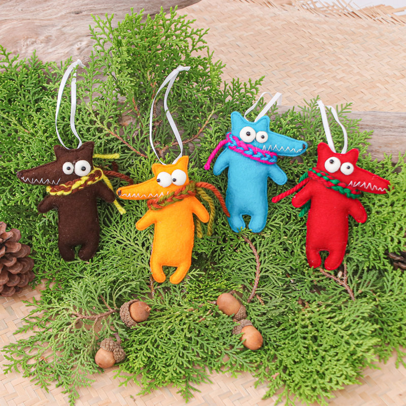 4.5'' Handmade Acrylic Animals Hanging Figurine Ornament