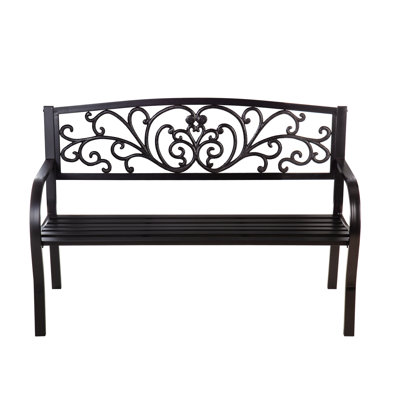 Blooming Garden Metal Bench by House of Hampton