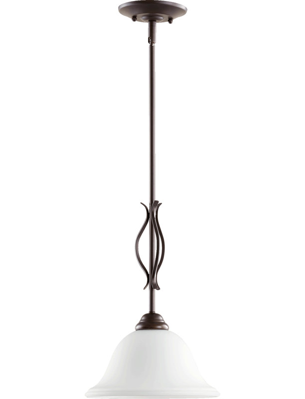 Bernardston 1 - Light Single Pendant, Mystic Silver, Alabaster