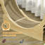 Cat Wheel for Indoor Kittens Cat Treadmill with Brake in Oak Tone