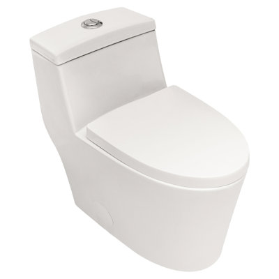 Ceramic Toilet With Dual Flush Function And Tranquil Seat One Powerful Silent Lid