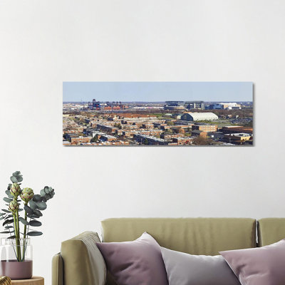 High Angle View Of A Baseball Stadium In A City, Eagles Stadium, Philadelphia, Pennsylvania, USA - Wrapped Canvas Panoramic Print