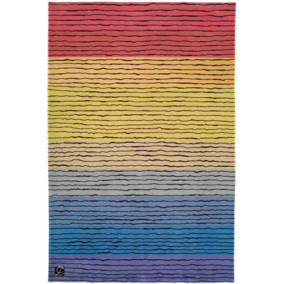 Idora - 'Pulsating Pinstripes' Rug 6' X 9'