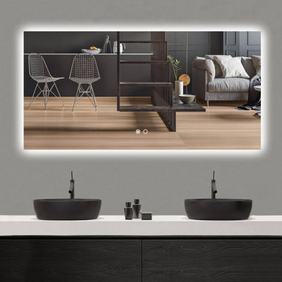 Adorna Dimmable Backlit LED Vanity Mirror with Anti-Fog