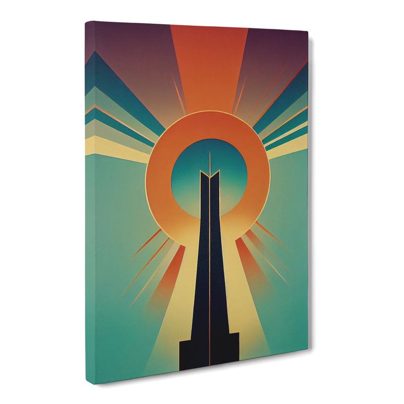 Alarice Sun Art Deco Vol.1 - Wrapped Canvas Print, 50cm H x 35cm W