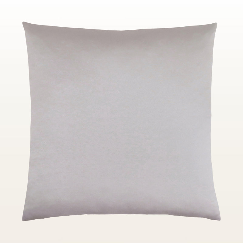 Germaine Silver Finish Satin Fabric Square Couch Throw Pillow, 17.75" H X 17.75" W X 5.84" D