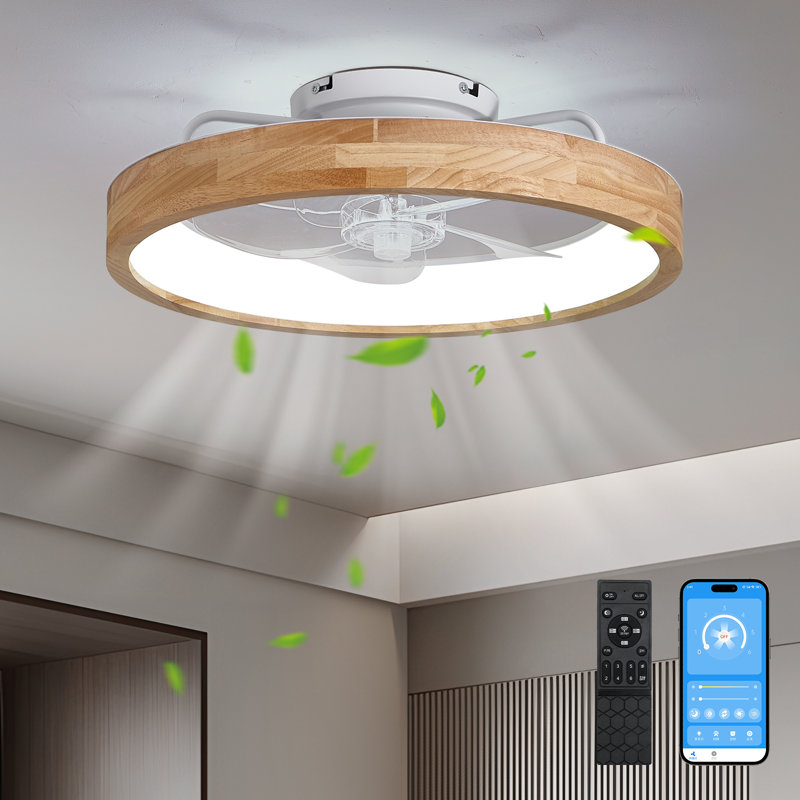 Ventilateur de plafond à profil bas 20 po avec lumières à DEL à intensité variable (style A)