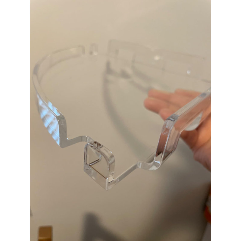 Ensemble de 2 tablettes de douche d'angle adhésives en acrylique, antirouille.