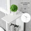 Grande armoire de rangement pour salle de bain, tour à linge autoportante avec 2 tablettes ouvertes et 2 armoires à portes