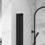 Porte de douche 180 pivotante, 55 po de hauteur x 31,5 po de largeur, noire, verre trempé