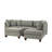 Reversible Grey Polyfiber Sectional Sofa With Ottoman
