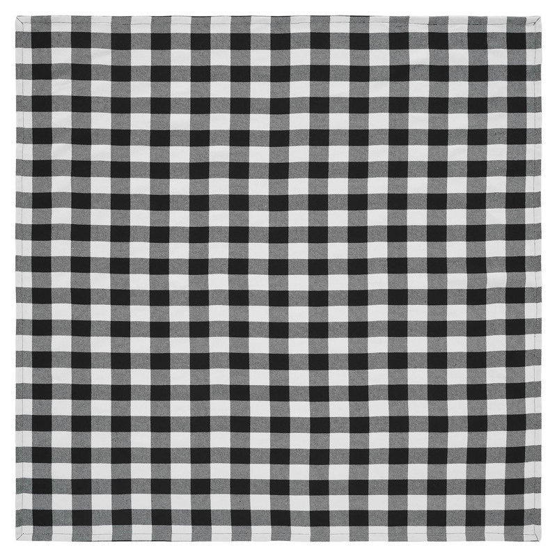Linge de table à carreaux Annie Buffalo, Noir / blanc
