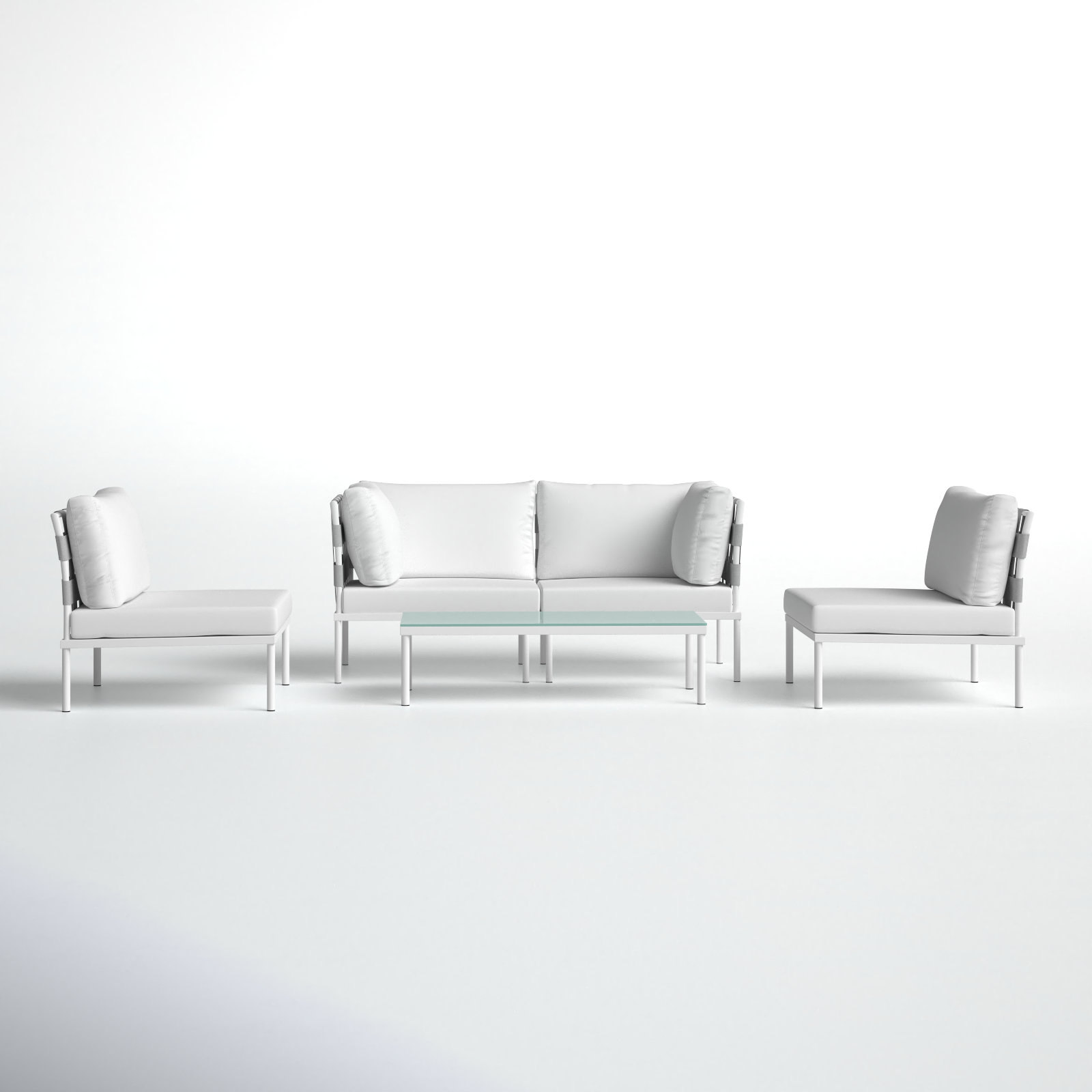 Harmony 5-Person Patio Seating Group, White