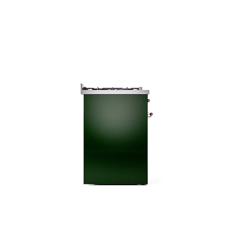 Cuisinière à double carburant 30 po ILVE Nostalgie II, Gaz naturel, Vert émeraude / cuivre