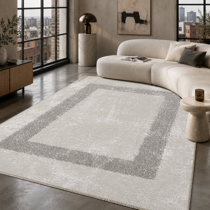 Abstract Cotton and Chenille Flatweave Area Rug, 120 x 180 cm